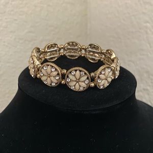 Gold floral bracelet
